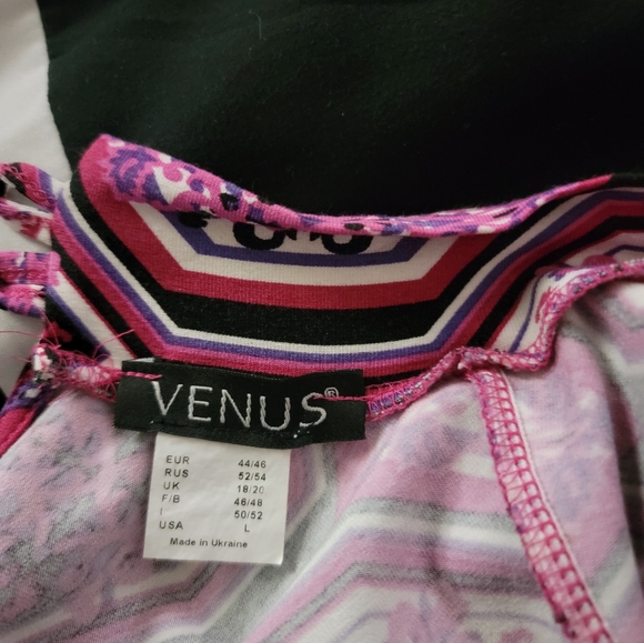Venus Fushia Print Form Fitted Midi Large - Picture 3 of 6